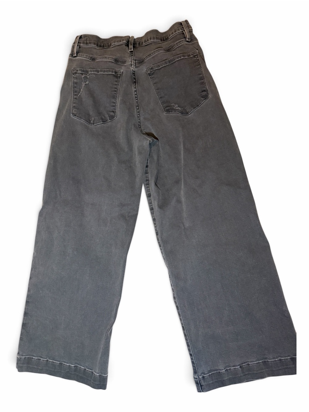 Frame The Ali Cropped Denim High Rise Wide-Leg Jeans - Black - Picture 3 of 9